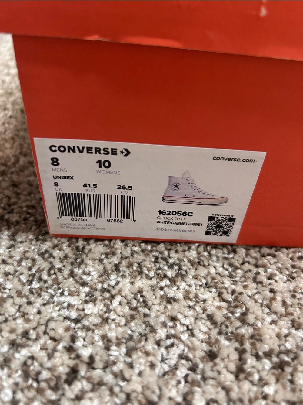 NEW Converse white Chuck 70 high tops Men's 8/ Women's 10 - Picture 11 of 11